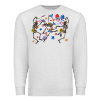 Oatmeal Heather fourth of july dancing skeleton Premium Sweatshirt - texasbilliewilder