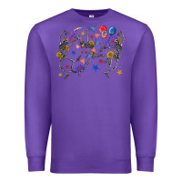 Purple fourth of july dancing skeleton Premium Sweatshirt - texasbilliewilder
