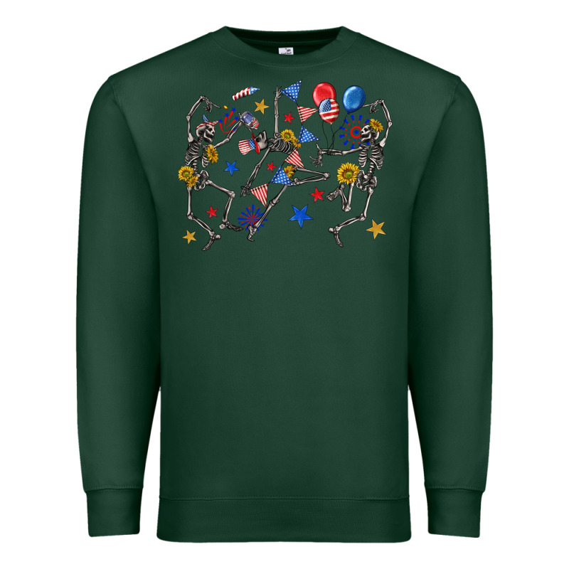 Fourth Of July Dancing Skeleton Premium Sweatshirt by texasbilliewilder | Teevron