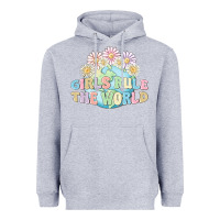 Heather Grey girls run the world Heavyweight Hoodie - MaliasSmallBusiness