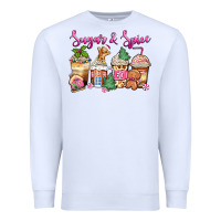 Sugar And Spice Pink Gingerbread Coffee Cups Premium Sweatshirt | Teevron