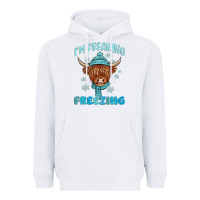 White i'm freaking freezing Heavyweight Hoodie - MaliasSmallBusiness