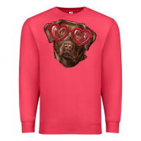 Cardinal labrador retriever with love glass Premium Sweatshirt - RanaPortraitStore
