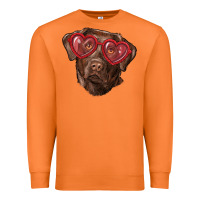 Carrot labrador retriever with love glass Premium Sweatshirt - RanaPortraitStore
