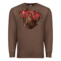Chestnut labrador retriever with love glass Premium Sweatshirt - RanaPortraitStore