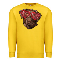 Lemon labrador retriever with love glass Premium Sweatshirt - RanaPortraitStore