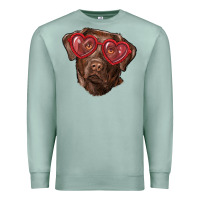 Seafoam labrador retriever with love glass Premium Sweatshirt - RanaPortraitStore