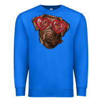True Royal labrador retriever with love glass Premium Sweatshirt - RanaPortraitStore