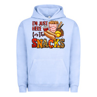 I'm Just Here For The Snacks Softball Urban Hoodie | Teevron