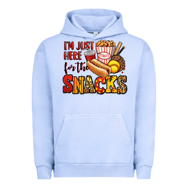 I'm Just Here For The Snacks Softball Urban Hoodie by Jasminsmagicworld | Teevron