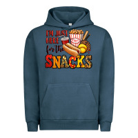 Pigment Midnight Navy i'm just here for the snacks softball Urban Hoodie - Jasminsmagicworld
