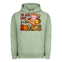 Pigment Oil Green i'm just here for the snacks softball Urban Hoodie - Jasminsmagicworld