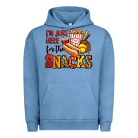 Pigment Pebble Blue i'm just here for the snacks softball Urban Hoodie - Jasminsmagicworld