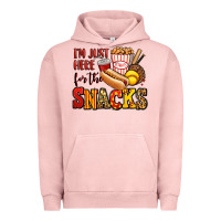 Pigment Salmon i'm just here for the snacks softball Urban Hoodie - Jasminsmagicworld