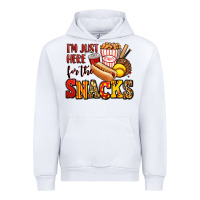White i'm just here for the snacks softball Urban Hoodie - Jasminsmagicworld