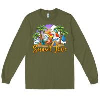 Army Green sunset love Long Sleeve Tee - BarkalooDesign