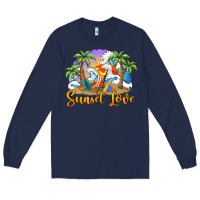 Navy sunset love Long Sleeve Tee - BarkalooDesign