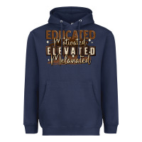 Navy educated motivated elevated melanated Heavyweight Hoodie - MaliasSmallBusiness