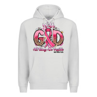Dove Grey breast cancer with god all things are possible Premium Hoodie - Artiststas