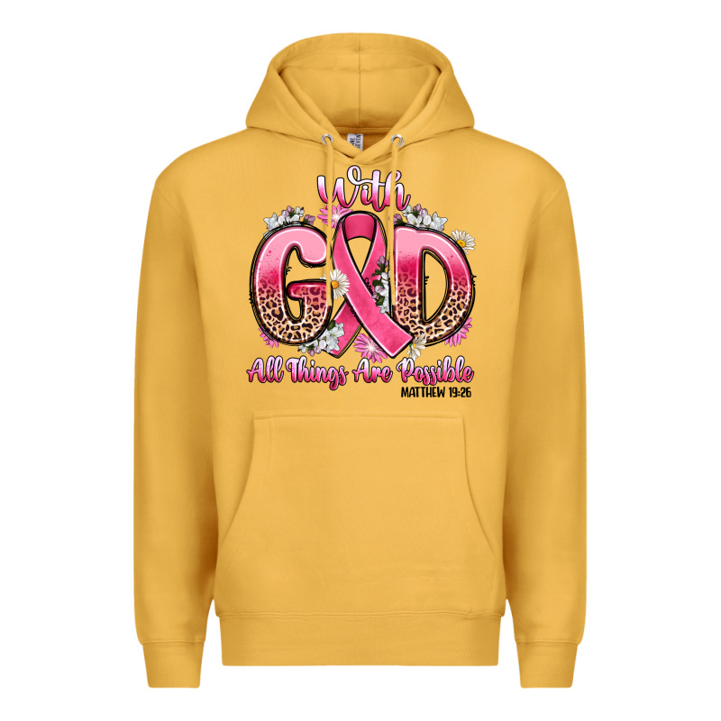Breast Cancer With God All Things Are Possible Premium Hoodie by Artiststas | Teevron