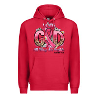 Cardinal breast cancer with god all things are possible Premium Hoodie - Artiststas