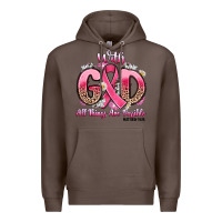 Coffee breast cancer with god all things are possible Premium Hoodie - Artiststas