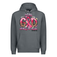 Rock breast cancer with god all things are possible Premium Hoodie - Artiststas