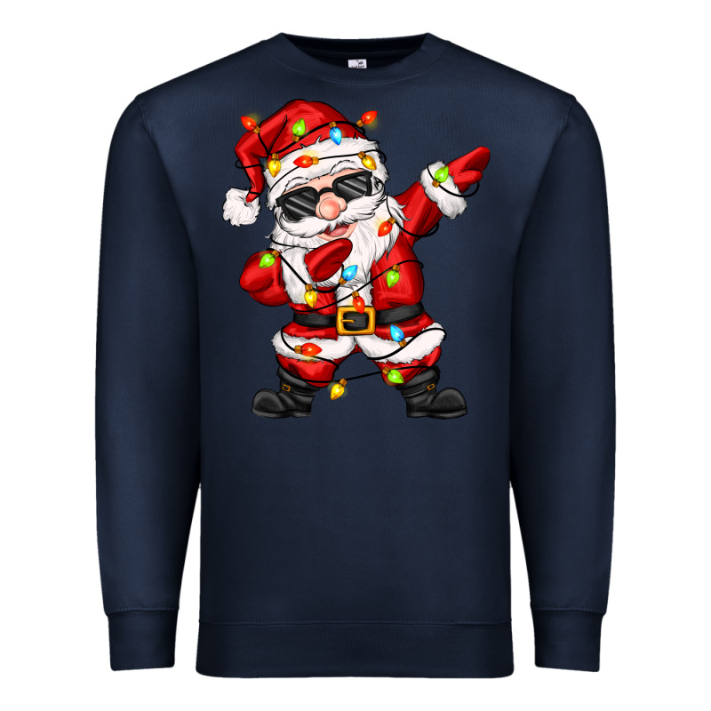 Dabbing Santa With Christmas Lights Premium Sweatshirt by Zillion Design Studio | Teevron
