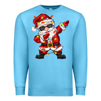 Ocean Blue dabbing santa with christmas lights Premium Sweatshirt - Zillion Design Studio