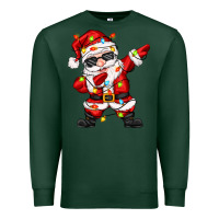 Sports Green dabbing santa with christmas lights Premium Sweatshirt - Zillion Design Studio