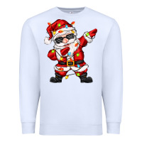 White dabbing santa with christmas lights Premium Sweatshirt - Zillion Design Studio