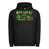 Pigment Black not lucky just blessed Urban Hoodie - AdoDesignShop