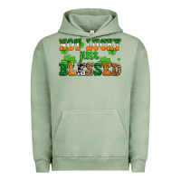 Pigment Oil Green not lucky just blessed Urban Hoodie - AdoDesignShop
