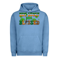 Pigment Pebble Blue not lucky just blessed Urban Hoodie - AdoDesignShop