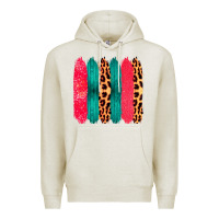 Oatmeal Heather Colored Leopard and Wood Patterned Western Brush Strokes Premium Hoodie - Bettercallsaul