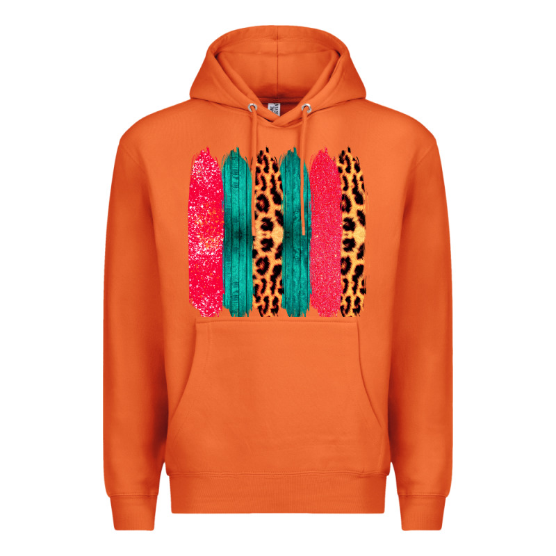 Colored Leopard And Wood Patterned Western Brush Strokes Premium Hoodie by Bettercallsaul | Teevron