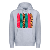 Heather Grey Colored Leopard and Wood Patterned Western Brush Strokes Premium Hoodie - Bettercallsaul
