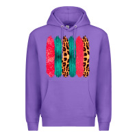Purple Colored Leopard and Wood Patterned Western Brush Strokes Premium Hoodie - Bettercallsaul