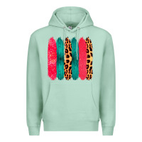 Seafoam Colored Leopard and Wood Patterned Western Brush Strokes Premium Hoodie - Bettercallsaul