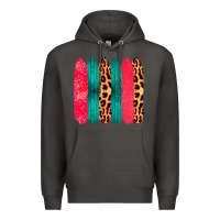 Smoke Colored Leopard and Wood Patterned Western Brush Strokes Premium Hoodie - Bettercallsaul