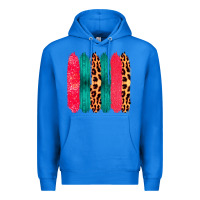 True Royal Colored Leopard and Wood Patterned Western Brush Strokes Premium Hoodie - Bettercallsaul