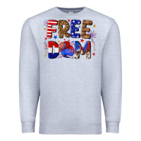 Heather Grey fourth of july freedom Premium Sweatshirt - texasbilliewilder