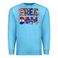 Ocean Blue fourth of july freedom Premium Sweatshirt - texasbilliewilder