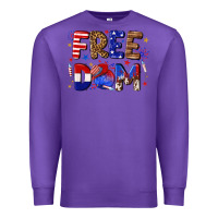 Purple fourth of july freedom Premium Sweatshirt - texasbilliewilder