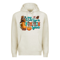 Oatmeal Heather my blood type is pumpkin spice Premium Hoodie - AdoDesignShop