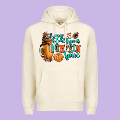 My Blood Type Is Pumpkin Spice Premium Hoodie Designed By Adodesignshop