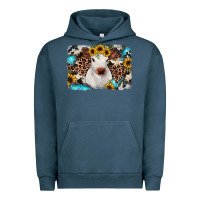 Pigment Midnight Navy cowhide leopard calf Urban Hoodie - JahusDesignShop