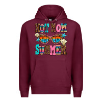 Burgundy hot mom summer Premium Hoodie - AdoDesignShop