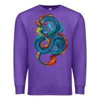 Purple blue dragon Premium Sweatshirt - RanaPortraitStore