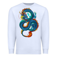 White blue dragon Premium Sweatshirt - RanaPortraitStore